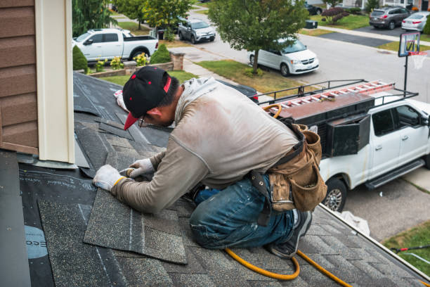 Professional Flat Roof Repair technician working in Cookstown, NJ